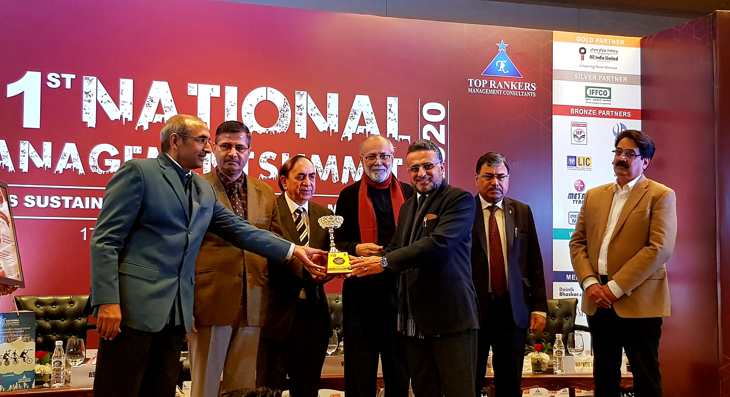Sh. Puneet Chawla , CMD RailTel Awarded with Top Rankers Management Award